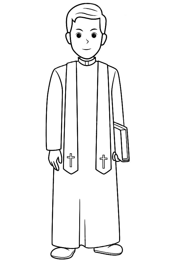 Priest Vestments Catholic Clipart Mass Chasuble Drawing Clergy ...