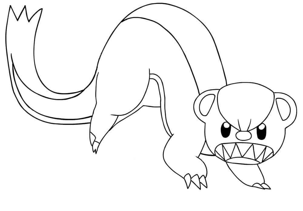 yungoos coloring page online pokemon