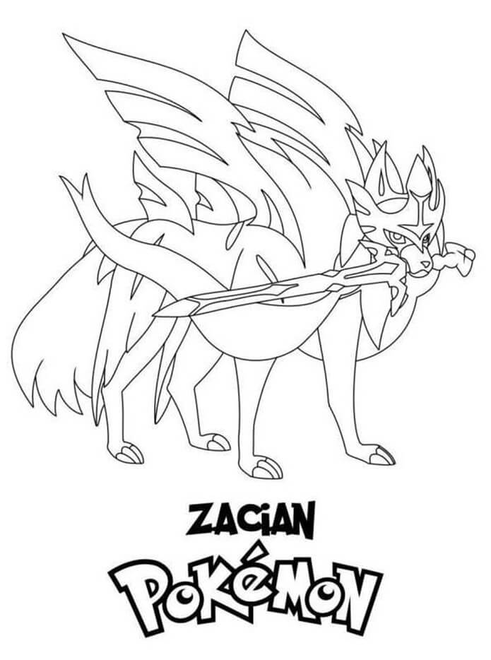 Zacian Coloring Pages Free Printable Coloring Pages For Kids