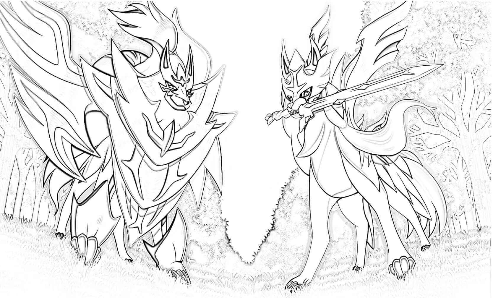 43 Zacian Pokemon Coloring Pages Printable Coloring Pages For Free