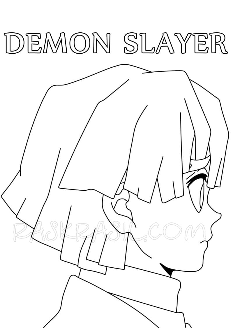 zenitsu face coloring page free printable coloring pages for kids