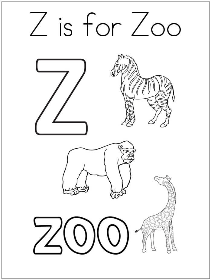 Free Letter Z Phonics Worksheet For Preschool Beginning Sounds Letter Z Coloring Worksheet 