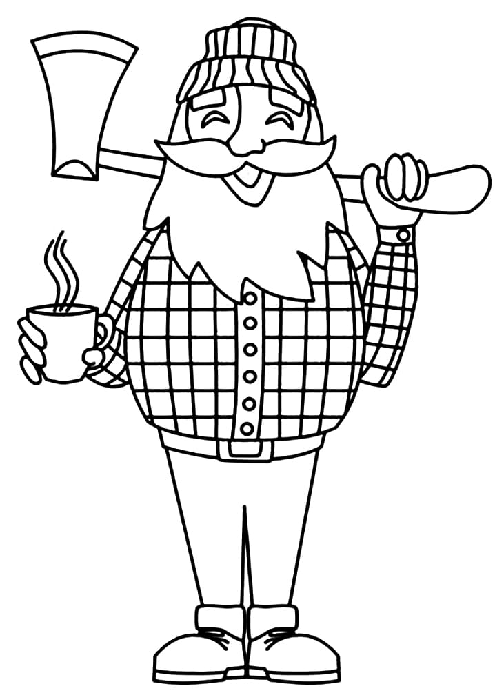 woodsman coloring book pages