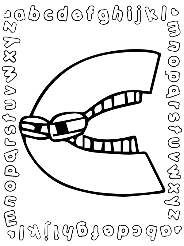 Alphabet Lore Letter C Coloring Page in 2023