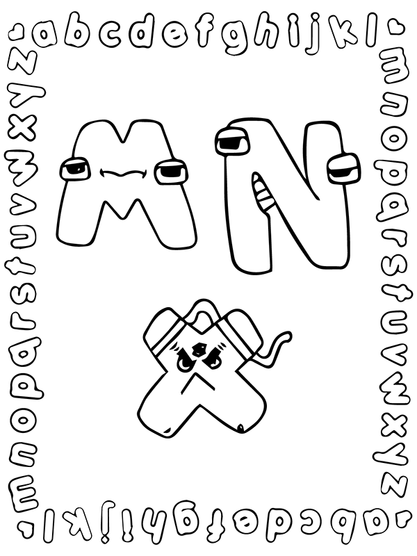 🖍️ Alphabet Lore Letter M - Printable Coloring Page for Free