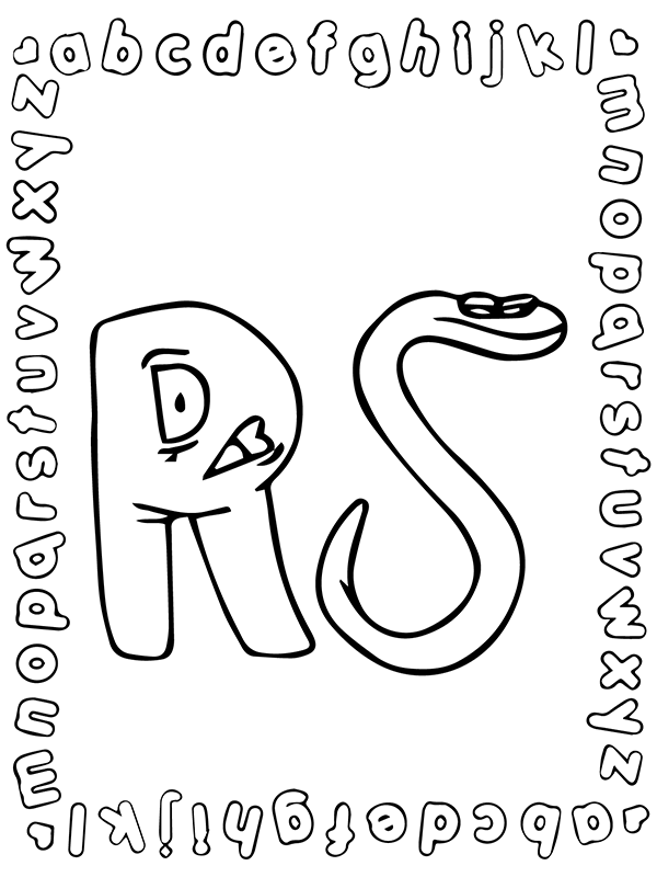 🖍️ Alphabet Lore Letter S - Printable Coloring Page for Free