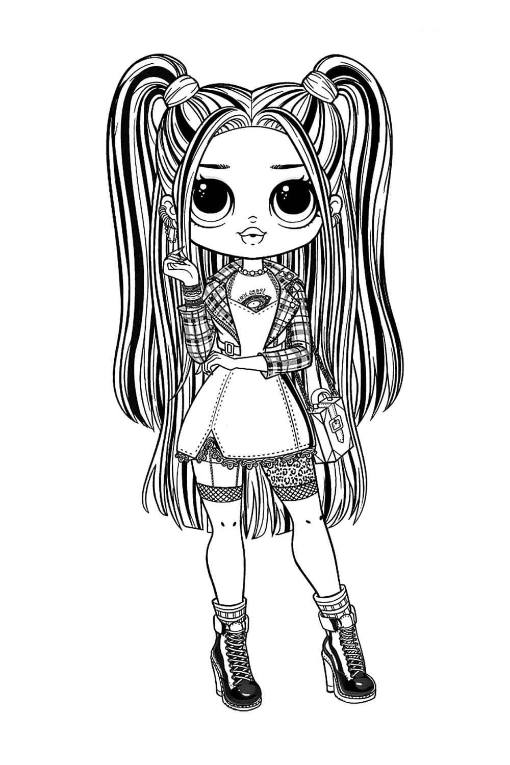 Desenhos para colorir LOL OMG Dollie Winter Disco - Desenhos para