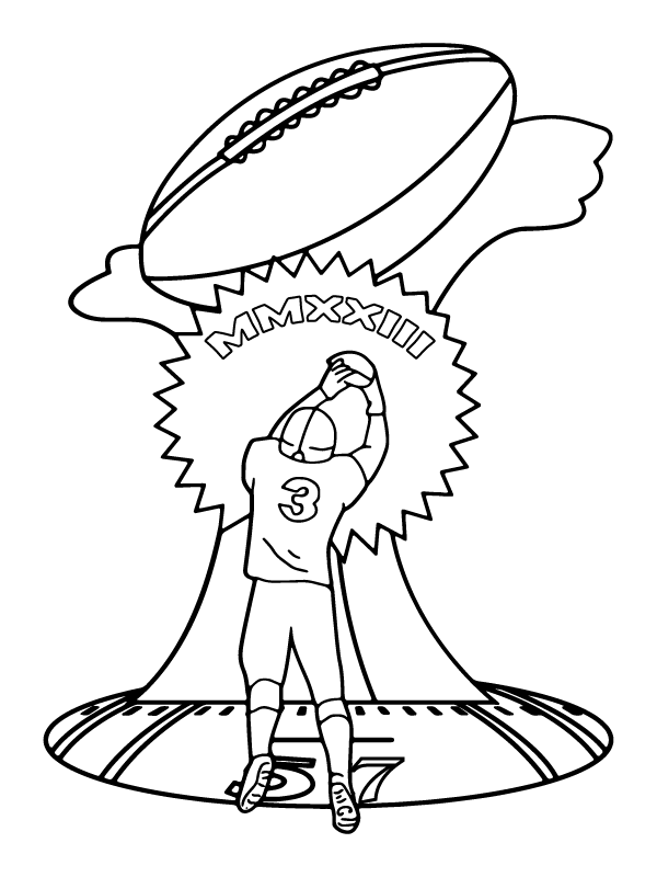 Superbowl Football 2023 Coloring Pages (Super Bowl) NFL