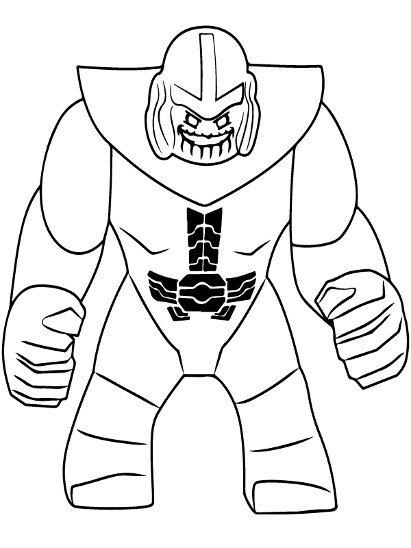 Lego Thanos Coloring Page for Kids - Free Lego Printable Coloring Pages  Online for Kids 