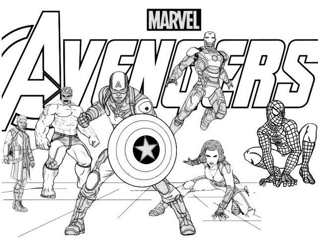 Team Members of Avengers Coloring Pages - Avengers Coloring Pages - Coloring  Pages For Kids And Adults