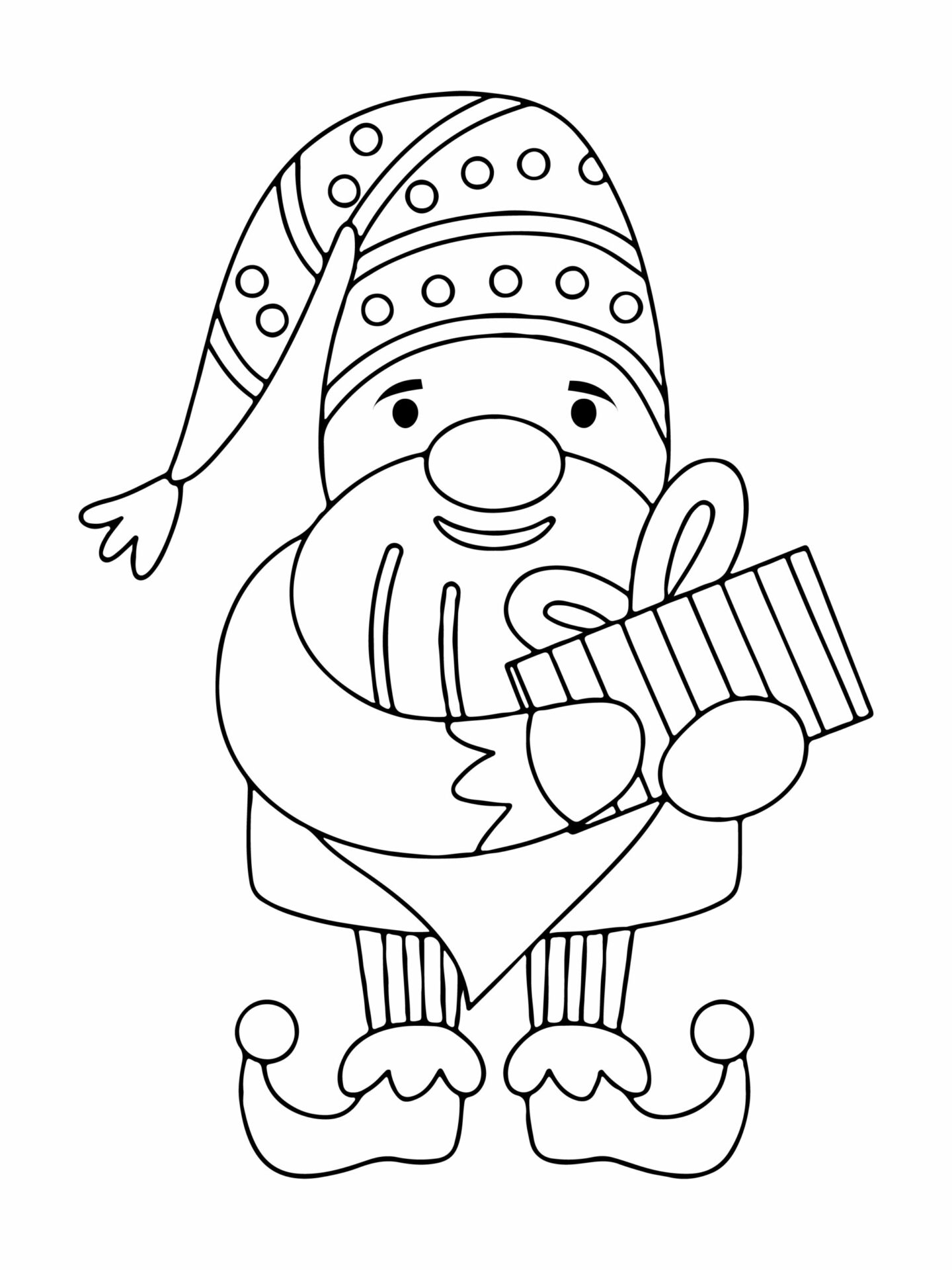 satisfied Christmas Coloring Page - Free Printable Coloring Pages for Kids