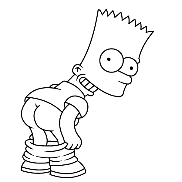 Bart and Homer Simpson Coloring Page - Free Printable Coloring Pages