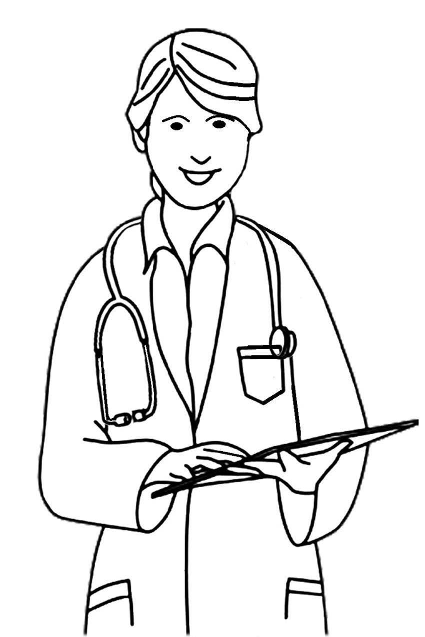 Beautiful Nurse Coloring Page Free Printable Coloring Pages for Kids