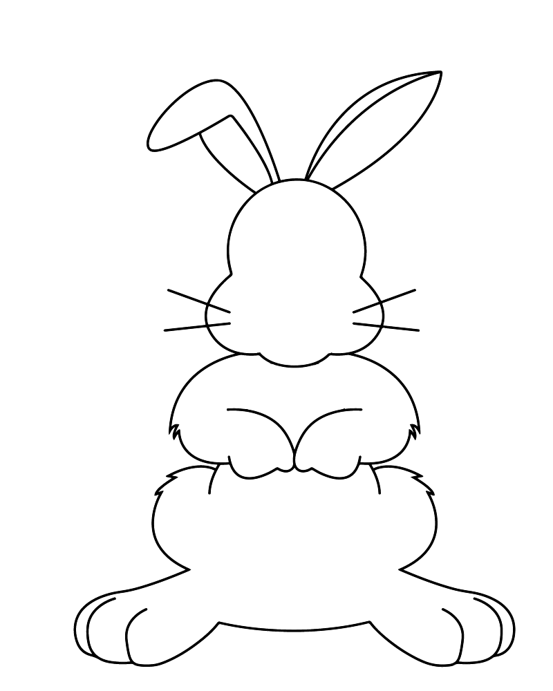 Different Bunny Templates Coloring Page - Free Printable Coloring Pages 