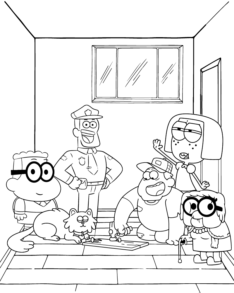 Big City Greens Family Coloring Page