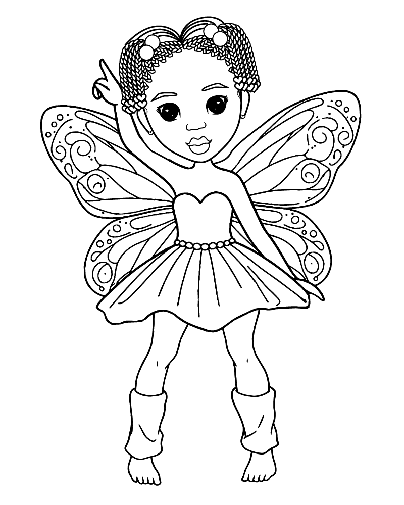 Black Girl Superhero Coloring Page