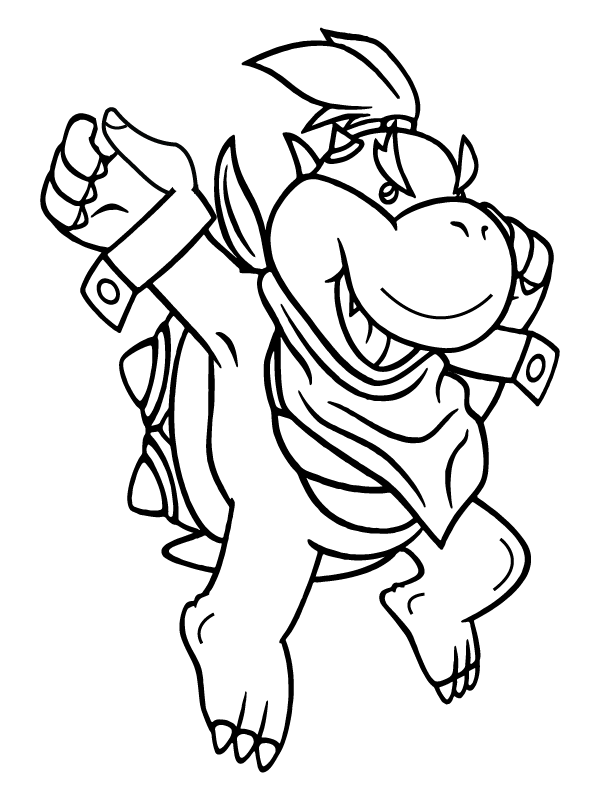 Fantastic Bowser Jr. Coloring Page - Free Printable Coloring Pages for Kids