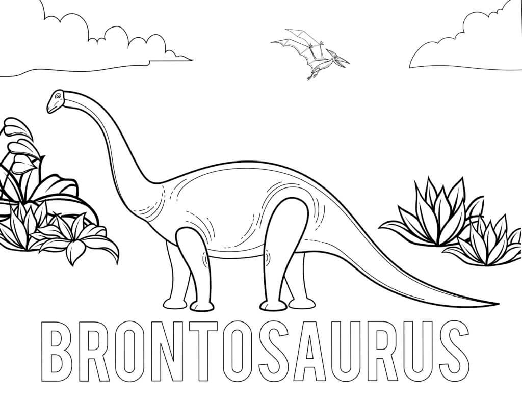 Brontosaurus Dinosaur Coloring Page Free Printable Coloring Pages For Kids