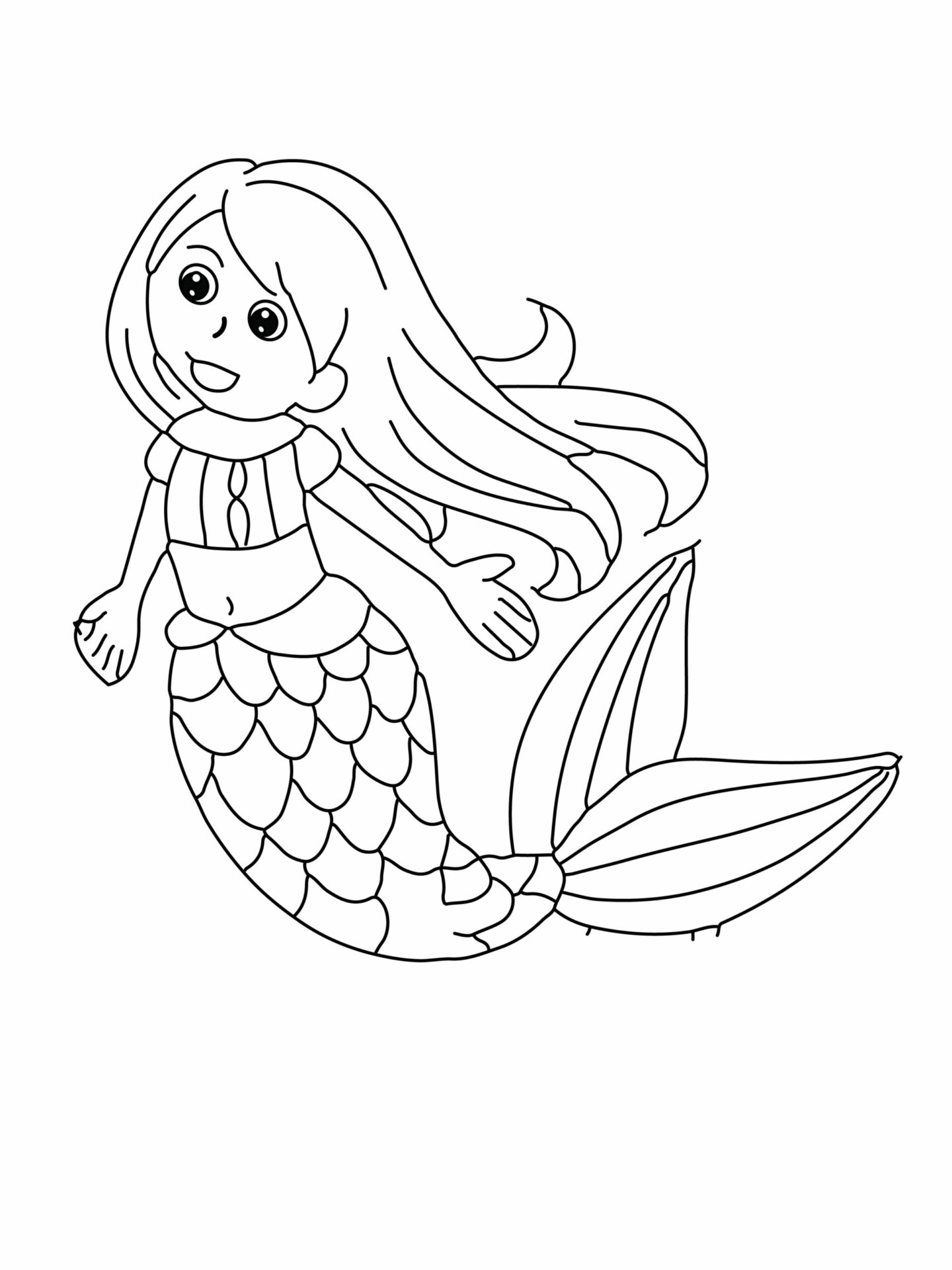 bonny mermaid Coloring Page - Free Printable Coloring Pages for Kids