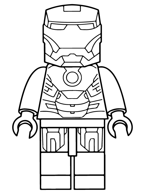 evaluerbare knap skyld Calm Iron Man Lego Avengers Coloring Page - Free Printable Coloring Pages  for Kids