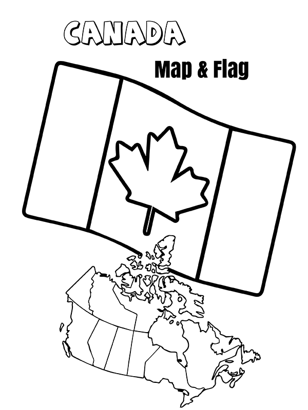 canada map coloring page