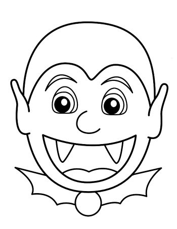 Cartoon Vampire Coloring Page - Free Printable Coloring Pages for Kids