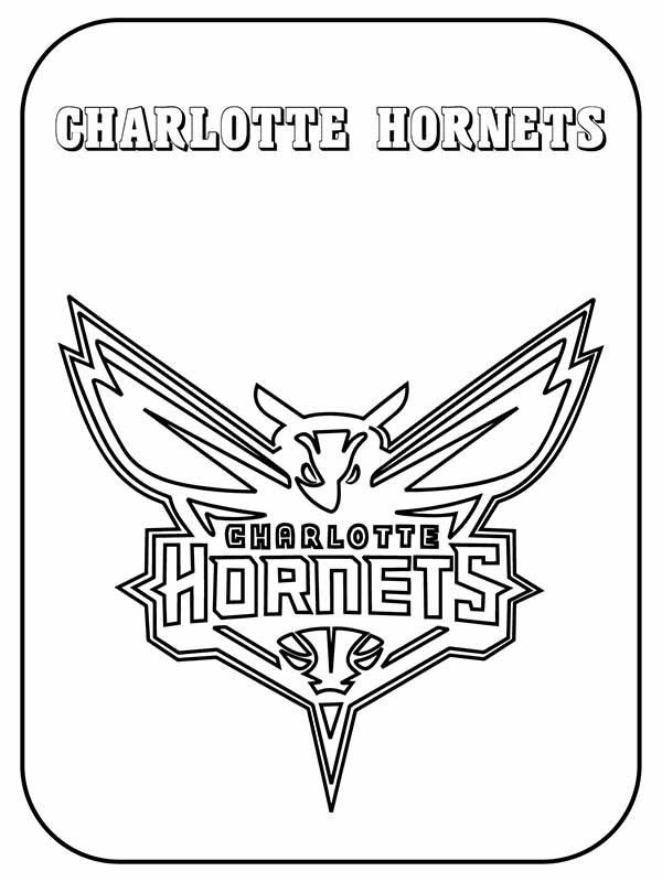 Charlotte Hornets Logo Coloring Page Sketch Coloring Page
