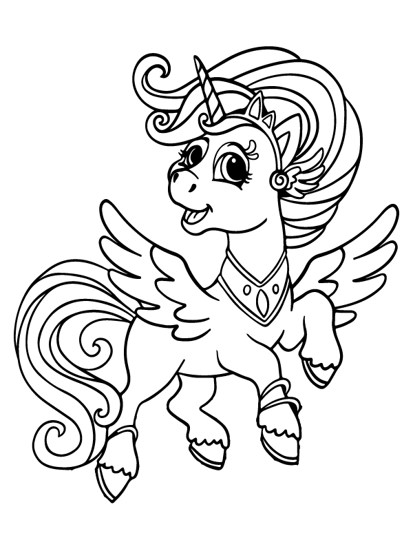 Alicorn Coloring Pages - Free Printable Coloring Pages for Kids