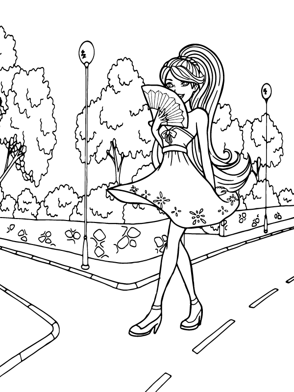 Charming Barbie Movie Coloring Page - Free Printable Coloring Pages for ...