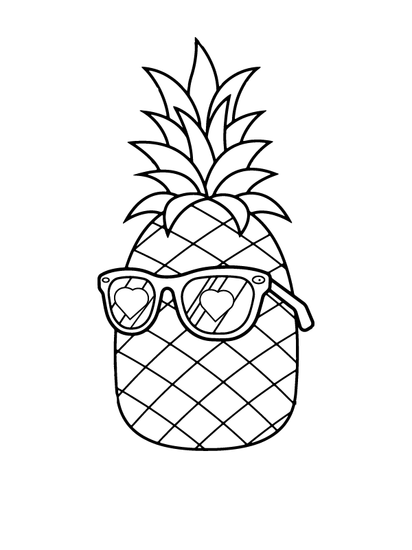 Pineapple Coloring Pages - Free Printable Coloring Pages for Kids