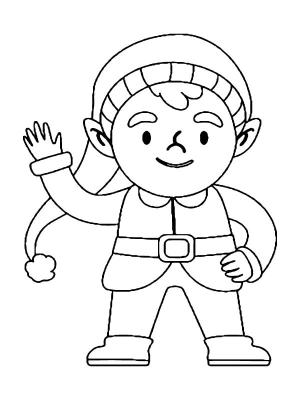 Christmas Kawaii Child Coloring Page - Free Printable Coloring Pages ...