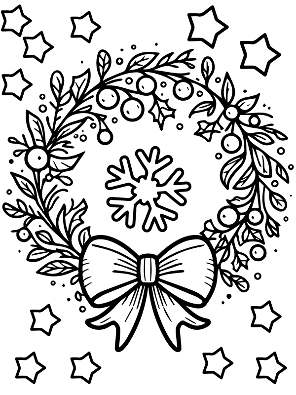 Christmas Wreath Mistletoe
