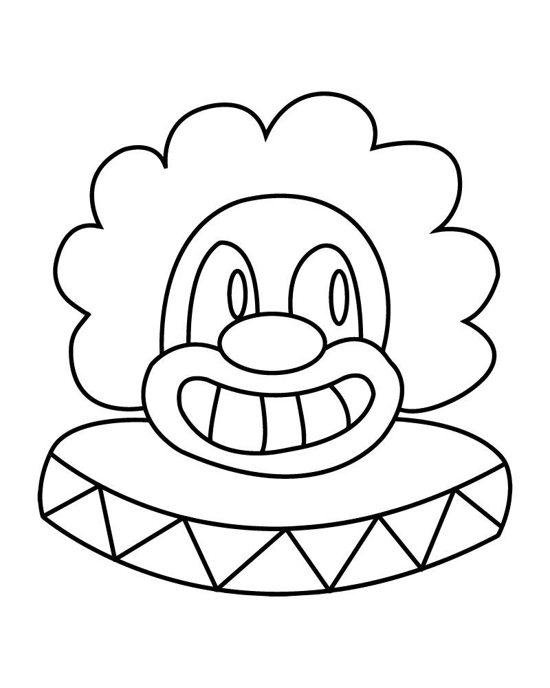 Clown in Circus Coloring Page - Free Printable Coloring Pages for Kids