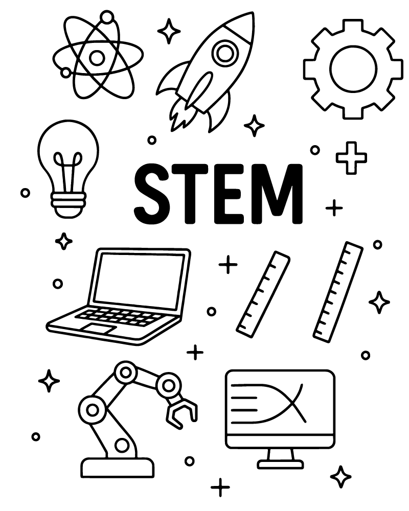 STEM Projects Coloring Page STEM Projects Coloring Page
