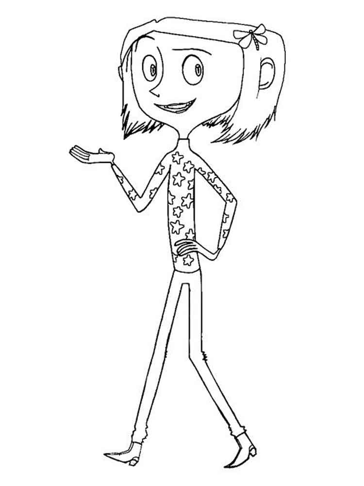 Cute Coraline Coloring Page Free Printable Coloring Pages for Kids