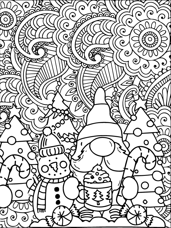 Creative Christmas Coloring Pages for Adults Printable and Free ...