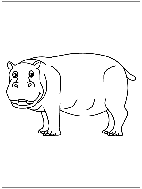 Hippo Coloring Pages - Free Printable Coloring Pages For Kids