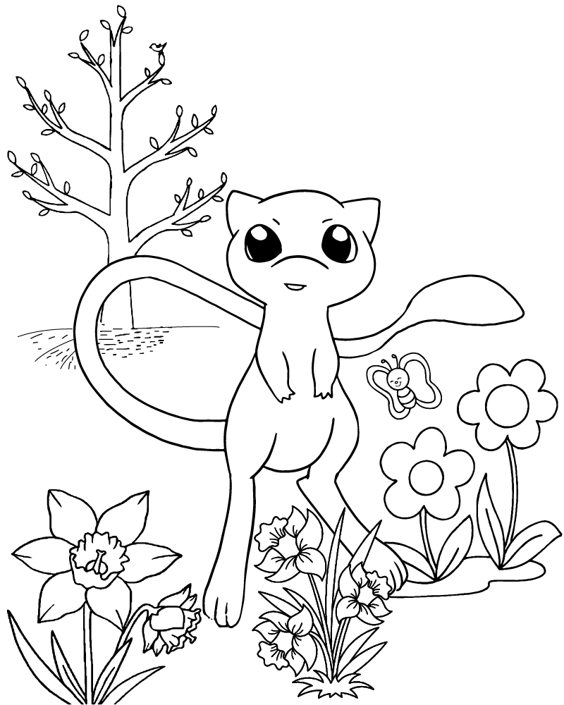 Mew Pokemon Coloring Pages 2025 Mew Pokemon Coloring Pages 2025
