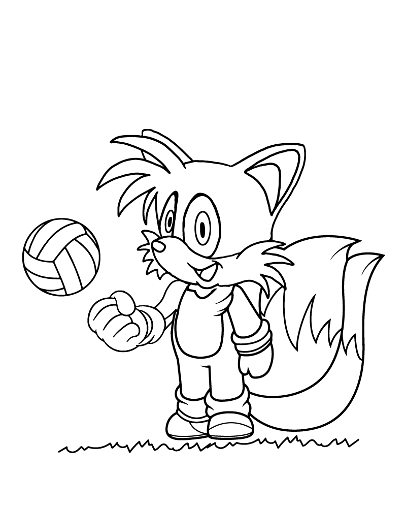 Tails Coloring Page