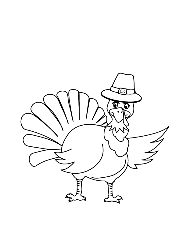 Cute Turkey Easy Printable