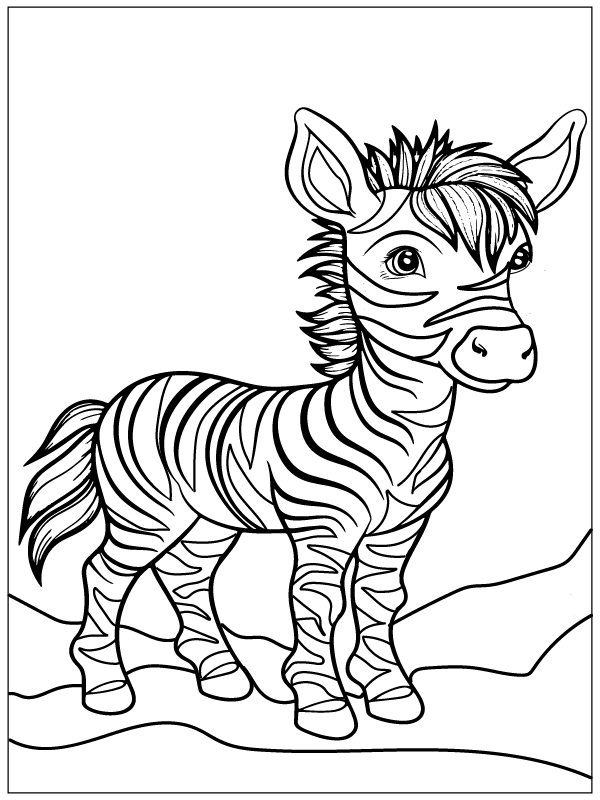 Zebra Coloring Pages - Free Printable Coloring Pages for Kids