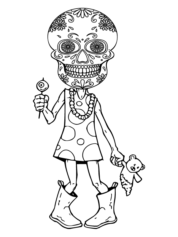 Corpse Party Day of the Dead - Coloring Pages