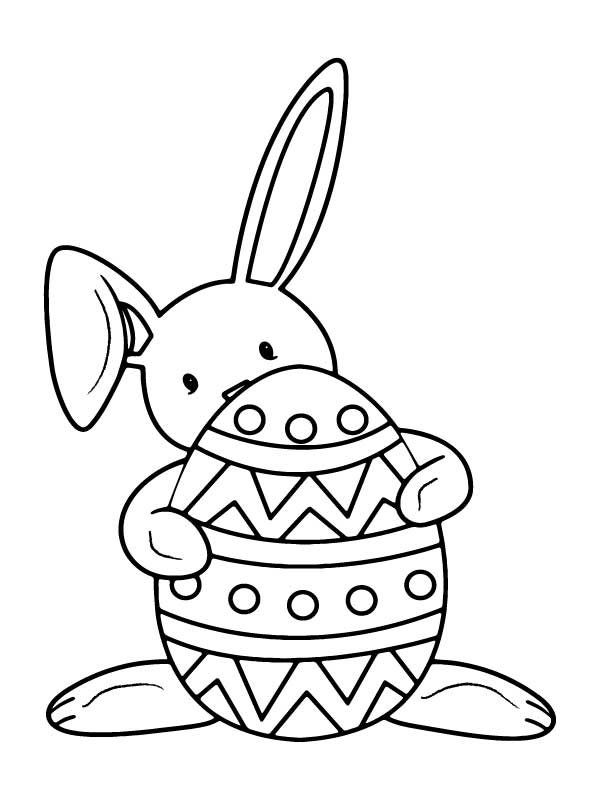 Easter Bunny (Easter Rabbit) Coloring Pages - Free Printable Coloring ...