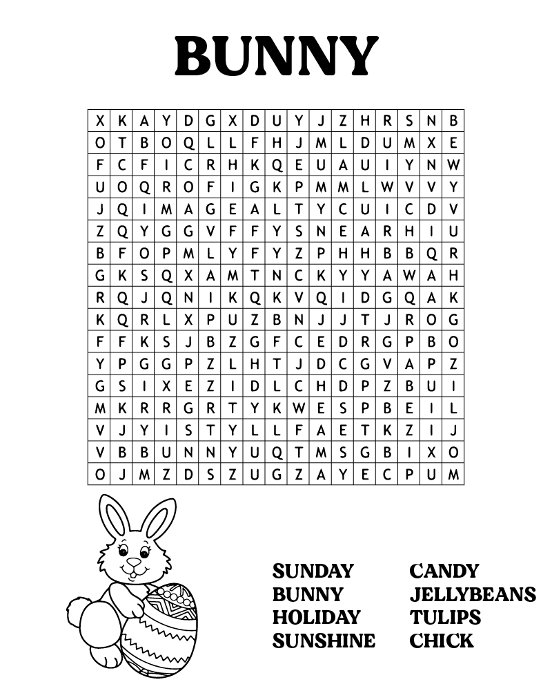 Easter Word Searches Tulips Coloring Page Free Printable Coloring