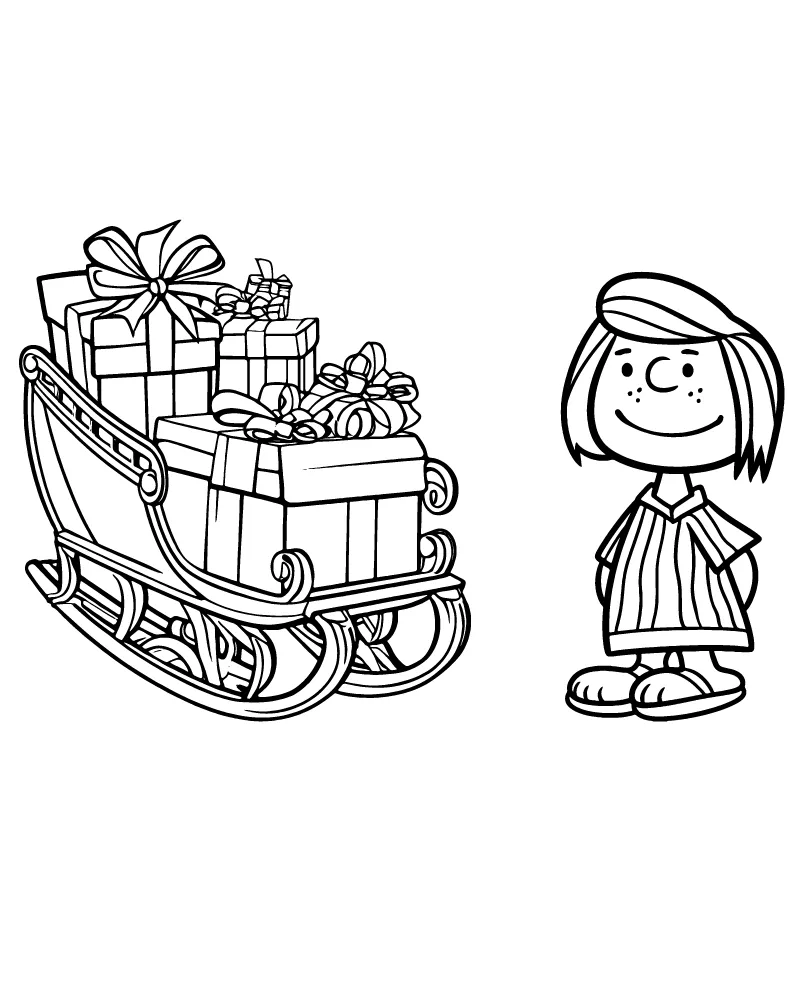 Free Snoopy Christmas Coloring Page