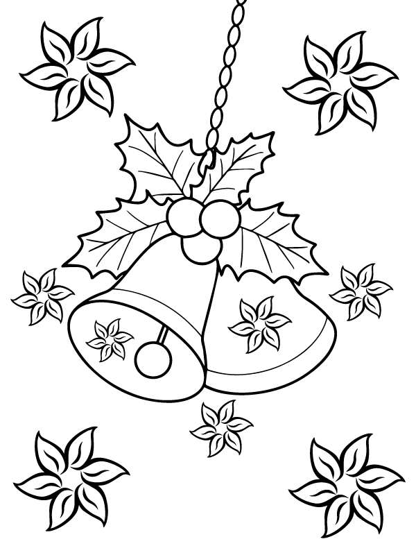Easy Printable Christmas Two Cute Bells Easy Printable Christmas Two Cute Bells