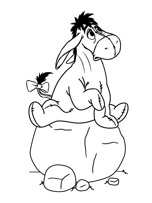 Eeyore Coloring Sheet for Serenity Coloring Page - Free Printable