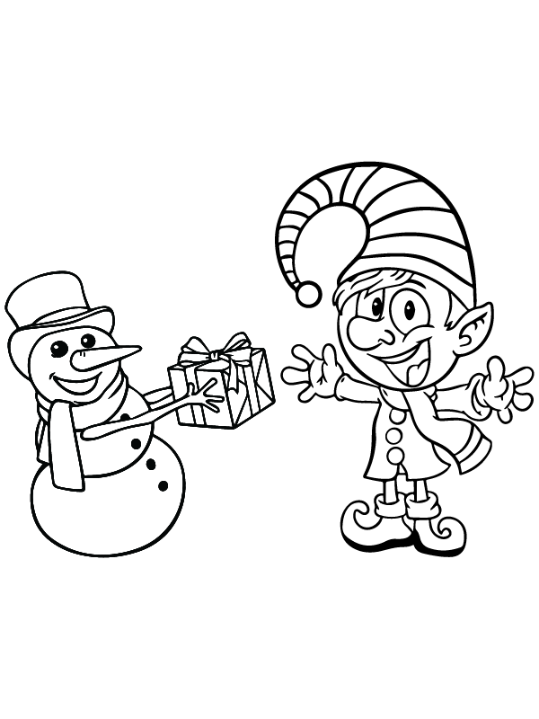 Elf On The Shelf and Snowman Cute Christmas