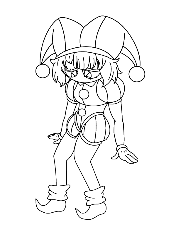 Pomni Coloring Page