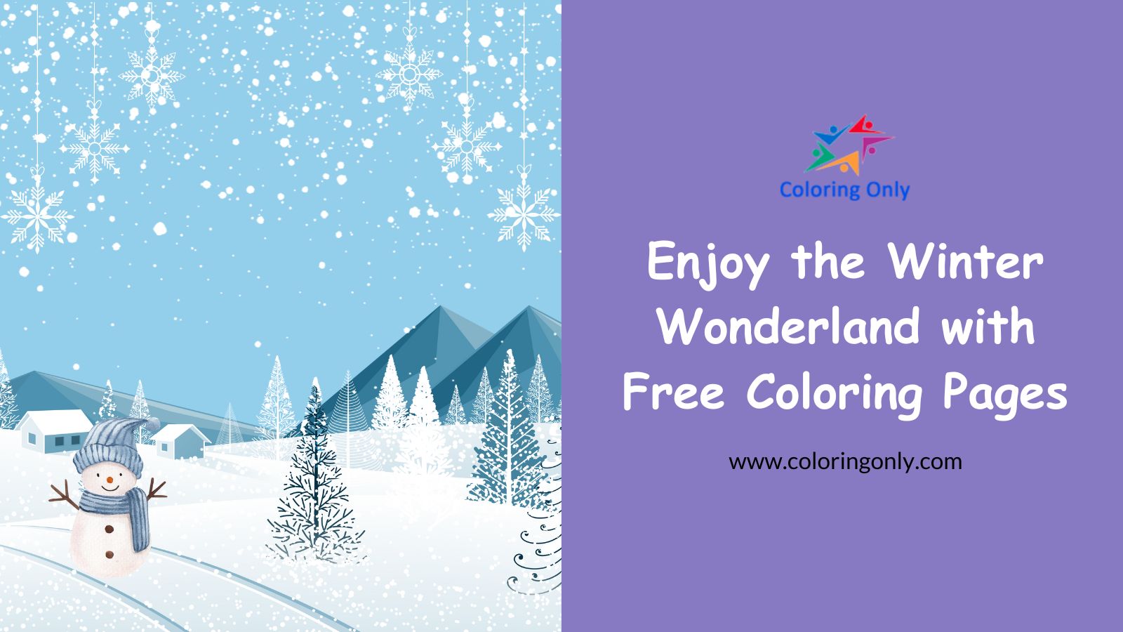 Enjoy the Winter Wonderland with Free Coloring Pages Coloring Page ...